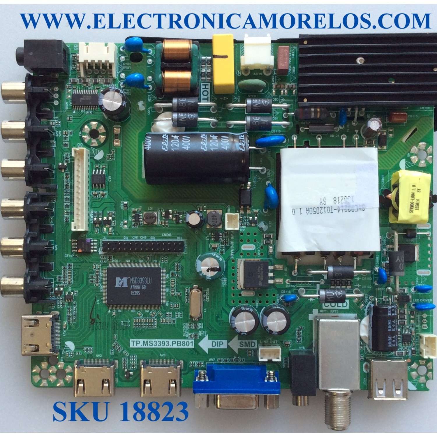 MAIN / FUENTE / (COMBO) / AVERA K15121331 / TP.MS3393.PB801 / E241819 / 12134083574 / MODELO 40AER10